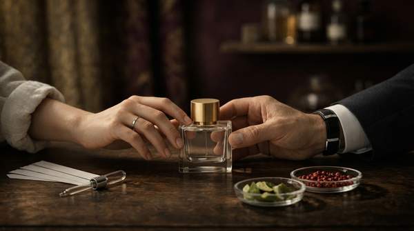 Editorial illustration for Beyond the Lone Genius: The Collaborative Art of Haute Parfumerie